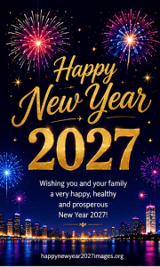 Happy New Year 2027 digital greeting