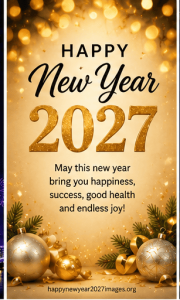 Happy New Year 2027 HD celebration image