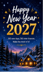 Happy New Year 2027 beautiful wallpaper