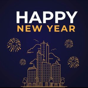 Festive Happy New Year 2027 card