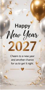 Happy New Year 2027 premium wallpaper