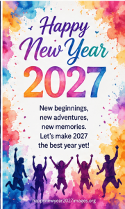 Happy New Year 2027 celebration artwork