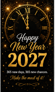 Happy New Year 2027 creative wallpaper