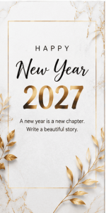 Happy New Year 2027 best wishes image