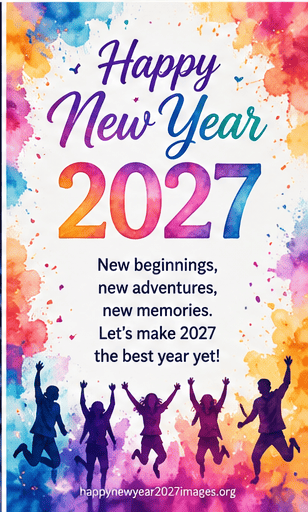 Happy New Year 2027 celebration artwork