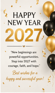 Happy New Year 2027 happiness quote