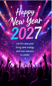 Happy New Year 2027 celebration wallpaper