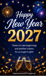 Happy New Year 2027 beautiful greeting