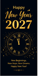 Happy New Year 2027 countdown image