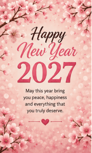 Happy New Year 2027 greeting card