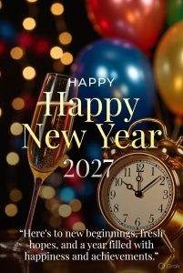 Happy New Year 2027 positive message