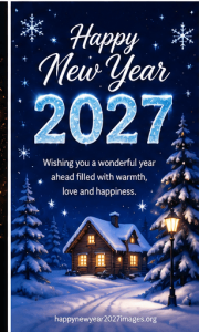 Happy New Year 2027 fireworks image