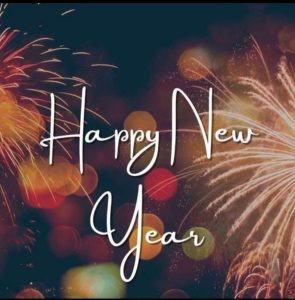 Happy 2027 message with sparkling fireworks