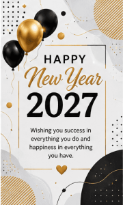 Happy New Year 2027 festive party image