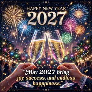 Happy New Year 2027 celebration quote