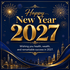 Happy New Year 2027 festive wishes