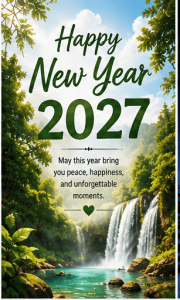 Happy New Year 2027 holiday wallpaper