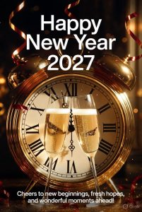 Happy New Year 2027 positive greeting