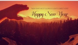 New Year celebration with beautiful fireworks