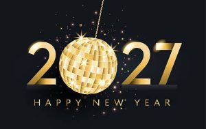 Elegant New Year celebration with sparkling decorations