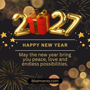 Beautiful New Year greeting with warm wishes