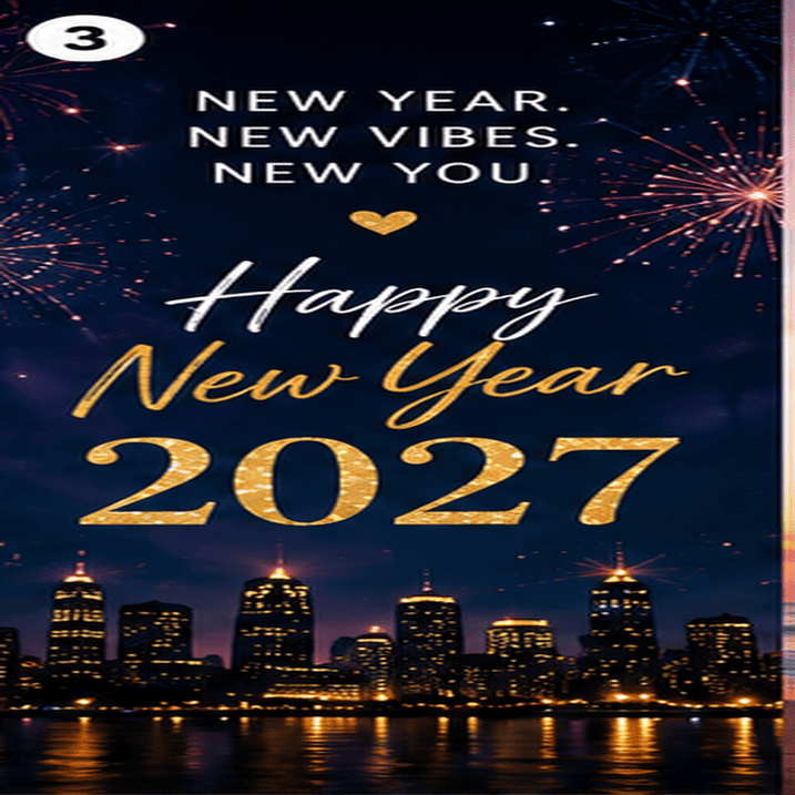 Beautiful Happy New Year 2027 Instagram post