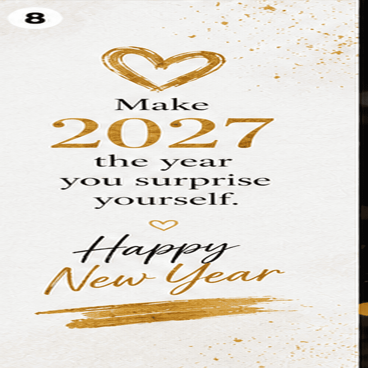 Motivational caption for a fresh start in 2027