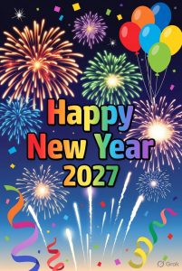 New year 2027 greetings with lights images