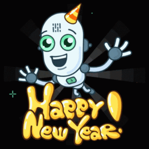 Fireworks and confetti animation for a festive greeting