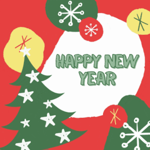 Bright and colorful greeting for New Year celebrations