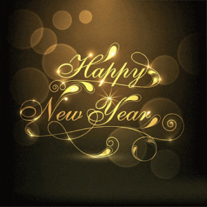 Animated festive wishes with glowing text