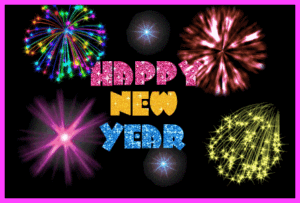 Glowing festive card welcoming the year 2027