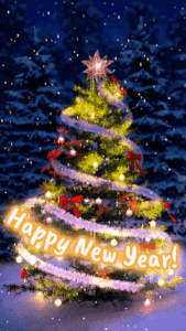 Sparkling New Year greeting animation for celebration