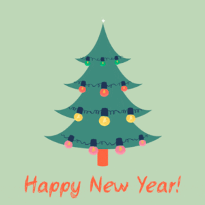Fireworks animation celebrating the arrival of 2027